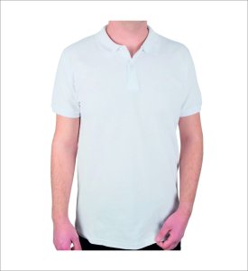 Beyaz Polo Yaka Tişört Pamuklu Premium