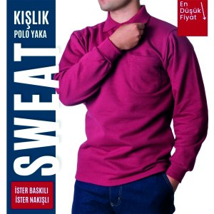 Polo Yaka Sweat Bordo