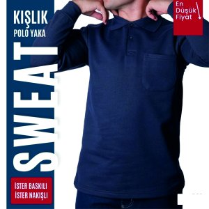Polo Yaka Sweat Lacivert