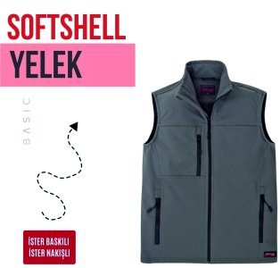 Softshell Yelek Gri