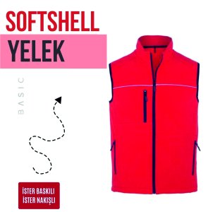 Softshell Yelek Kırmızı