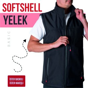Softshell Yelek Siyah