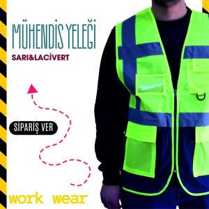 Sarı-Lacivert Mühendis Yeleği