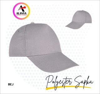 Bej Polyester Şapka