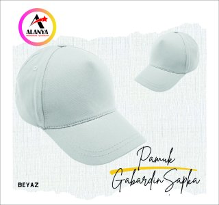 Beyaz Pamuk Gabardin Şapka
